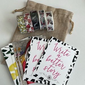 3 Planner Perfect Holiday Washi Tape, 2 Non-Holiday Washi, & 6 Tip Ins. NWT.